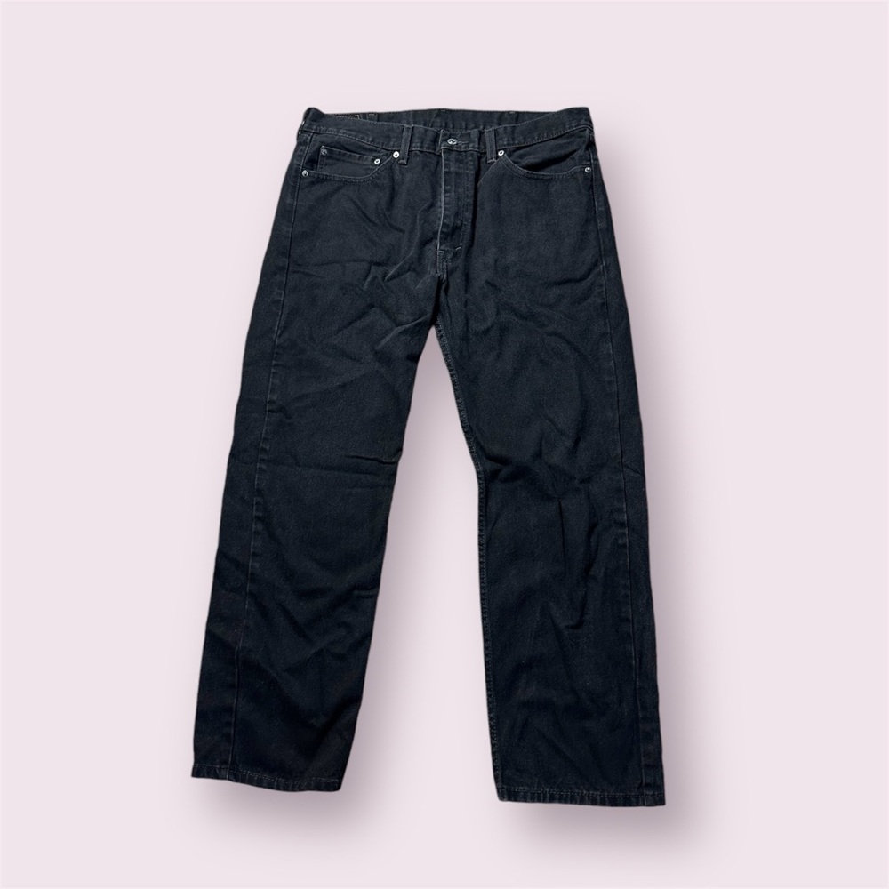 Men’s Levi’s 505 Black Straight Leg Jeans Size 38 x 30
